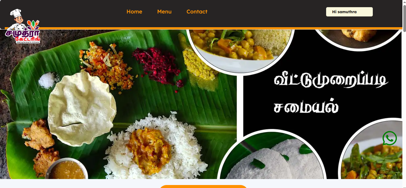 Catering & Food Delivery Website Design