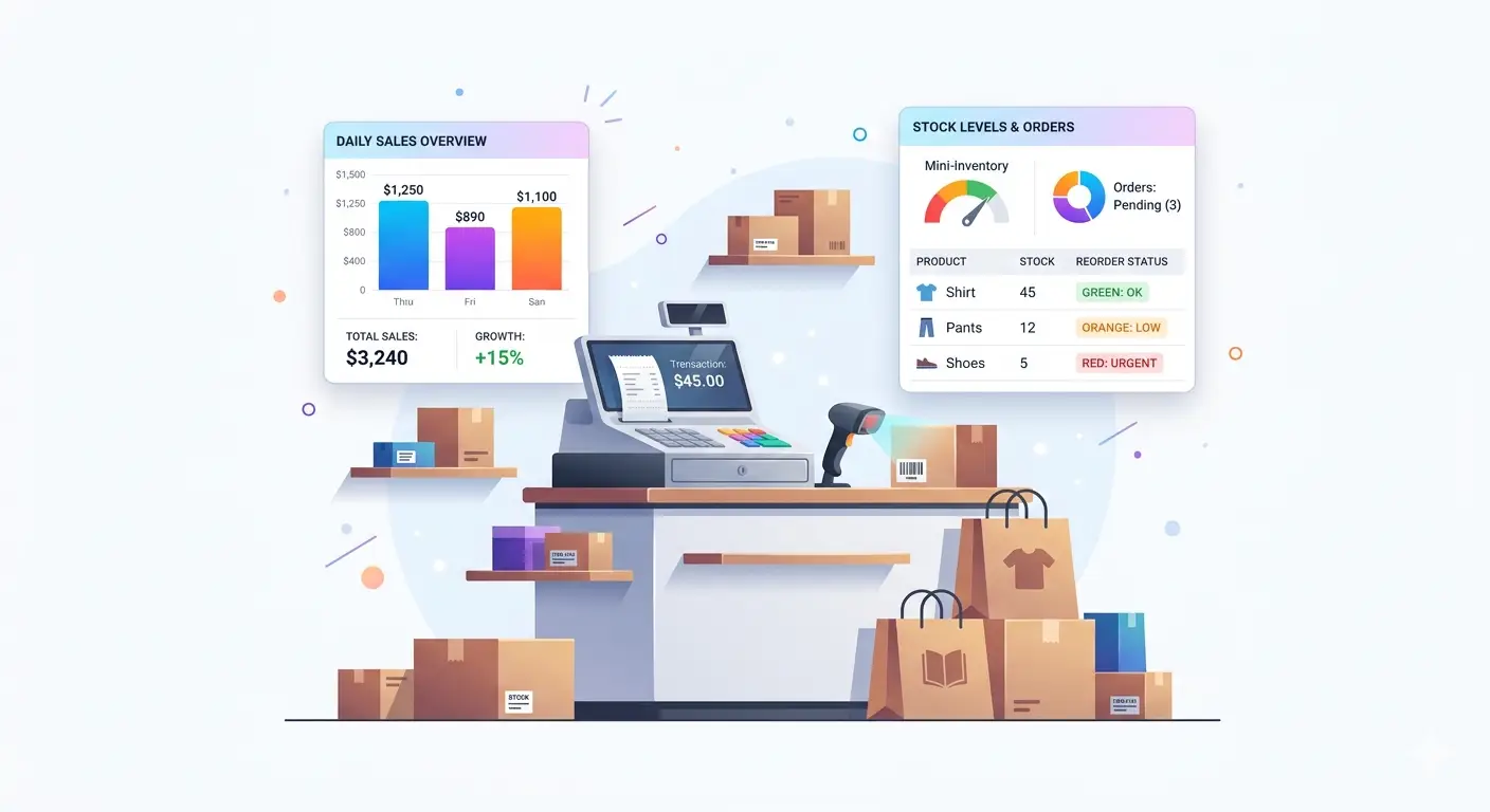 Retail ERP dashboard preview