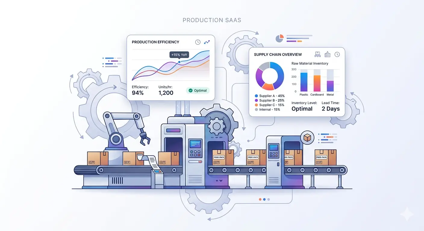 Manufacturing ERP dashboard preview